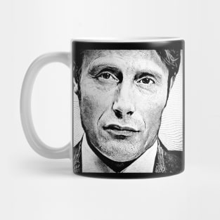 Cannibal Line and Stipple Portrait Mug